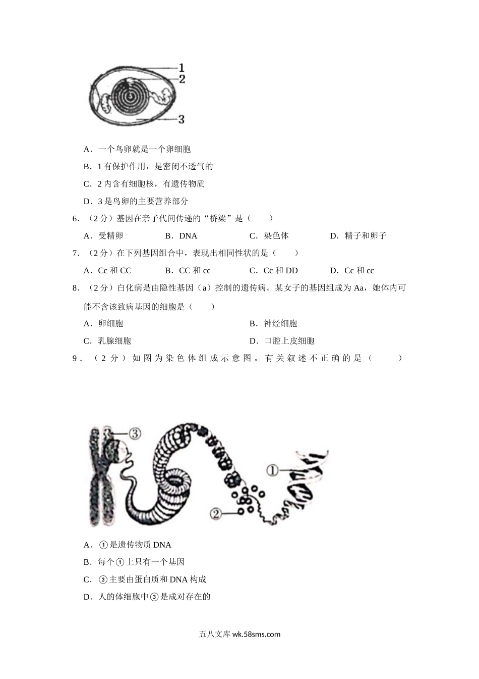 10.八年级（下）期末生物试卷_八年级下册生物.doc_第2页