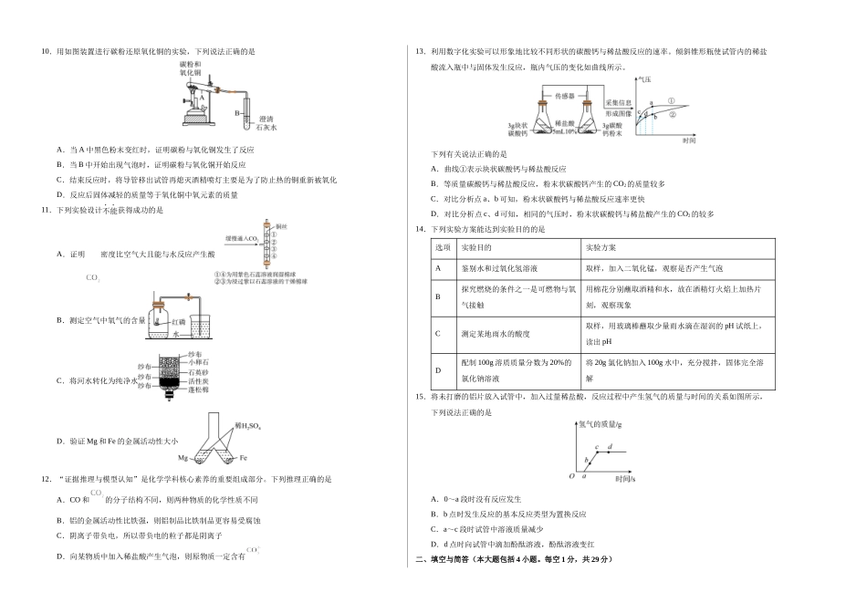 化学（全国通用）（考试版A3）_九年级下册.docx_第2页