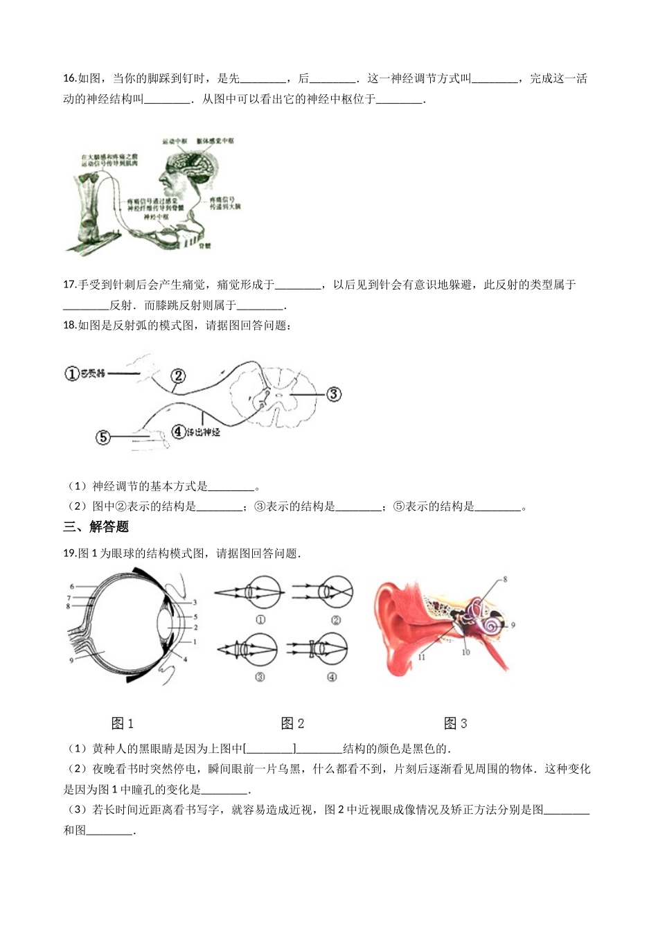 冀教版七年级下册生物跟踪训练 2.4合理用脑 高效学习（解析版）.docx_第3页