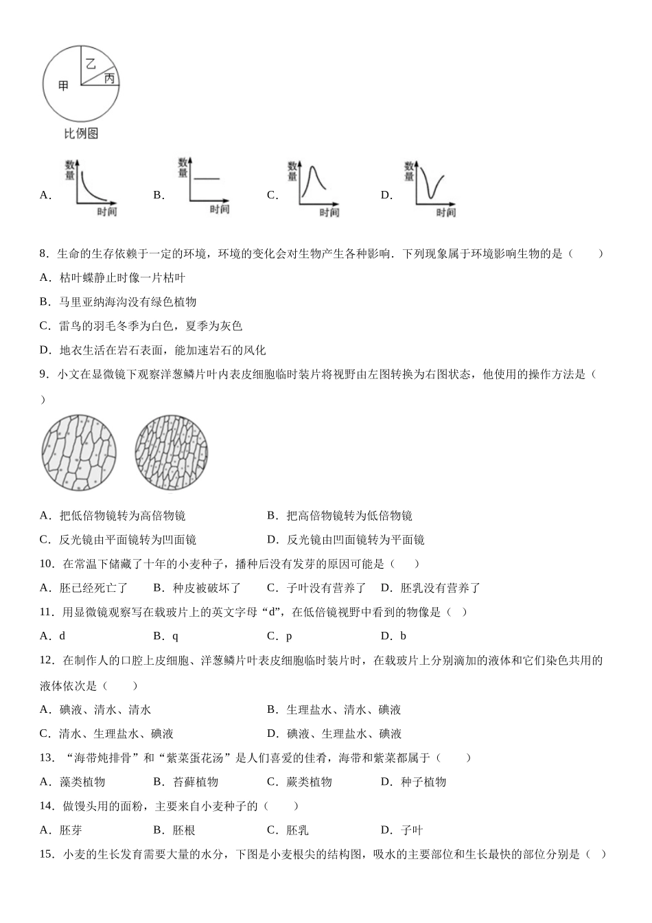 生物试题09_七年级上册.docx_第2页