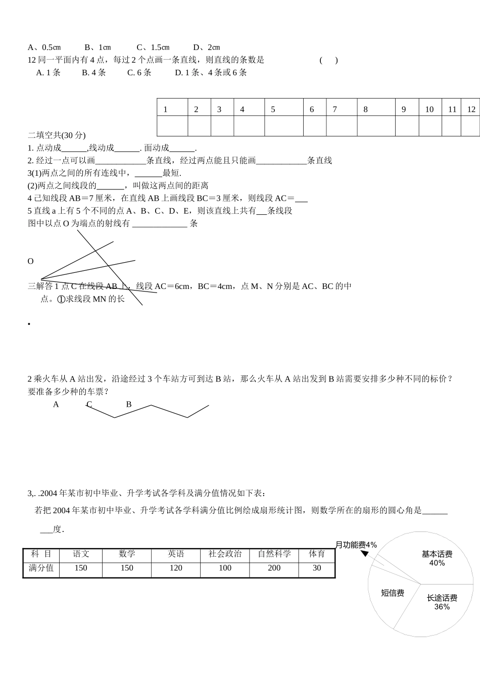 青岛版初一数学期末复习题试题.doc_第2页