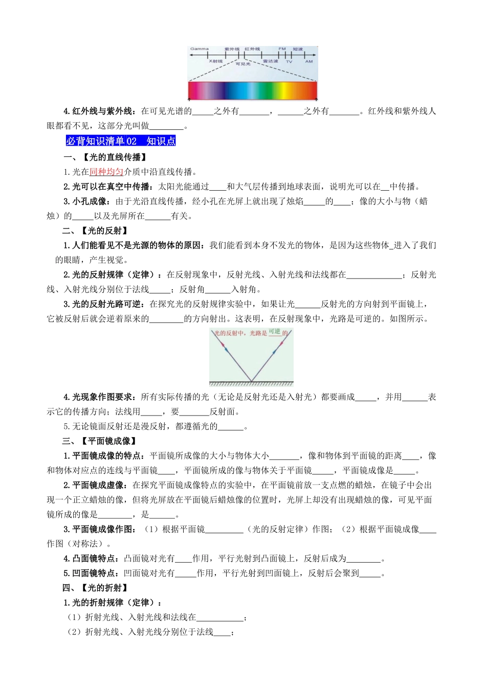 专题04  光现象 - 中考【默写清单】.docx_第2页