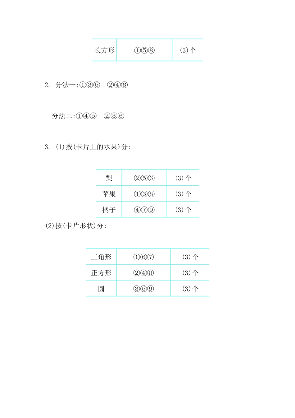 小学一年级下册9.5 分类与整理.docx_第3页