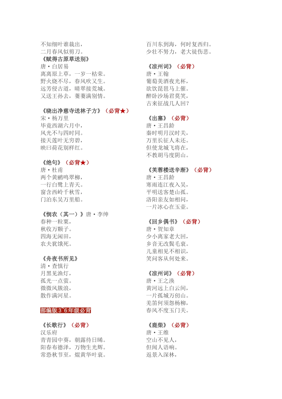 小学一年级上册1-9年级必背古诗词(1).doc_第3页