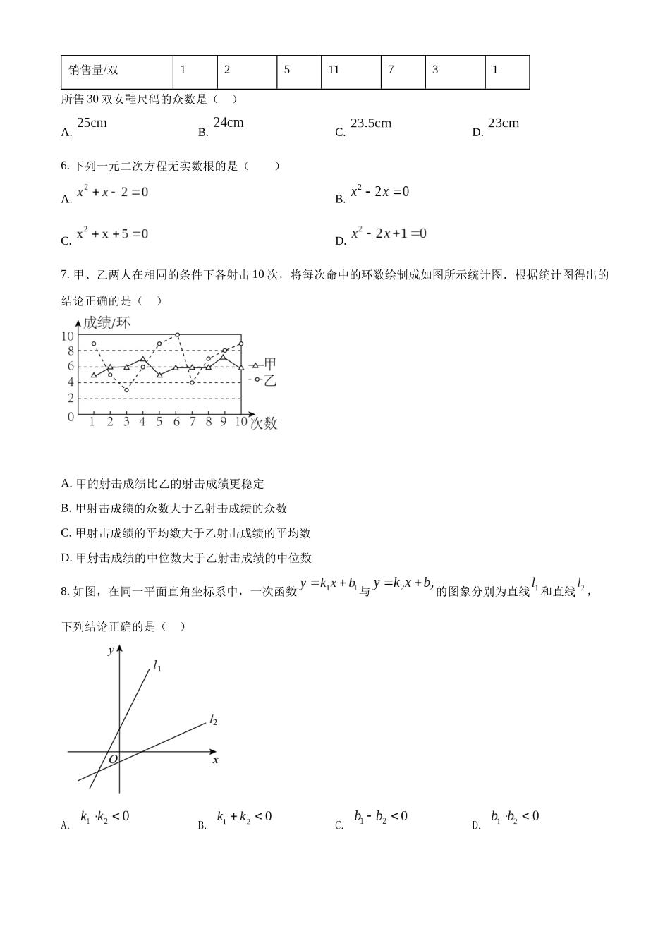 精品解析：2022年辽宁省抚顺本溪辽阳市中考数学真题（原卷版）_九年级下册.docx_第2页