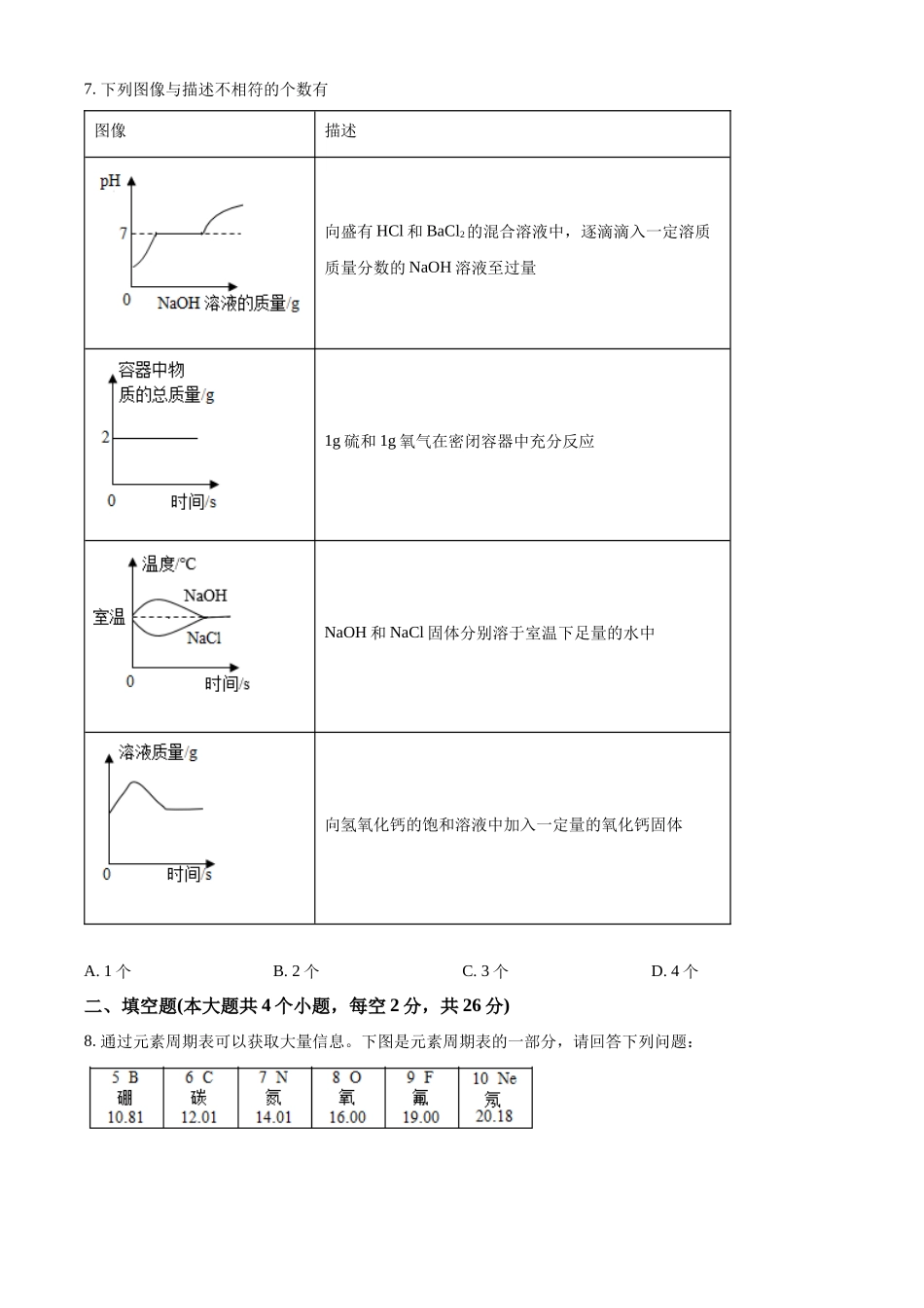 精品解析：2022年四川省遂宁市中考化学真题（原卷版）_九年级下册.docx_第3页