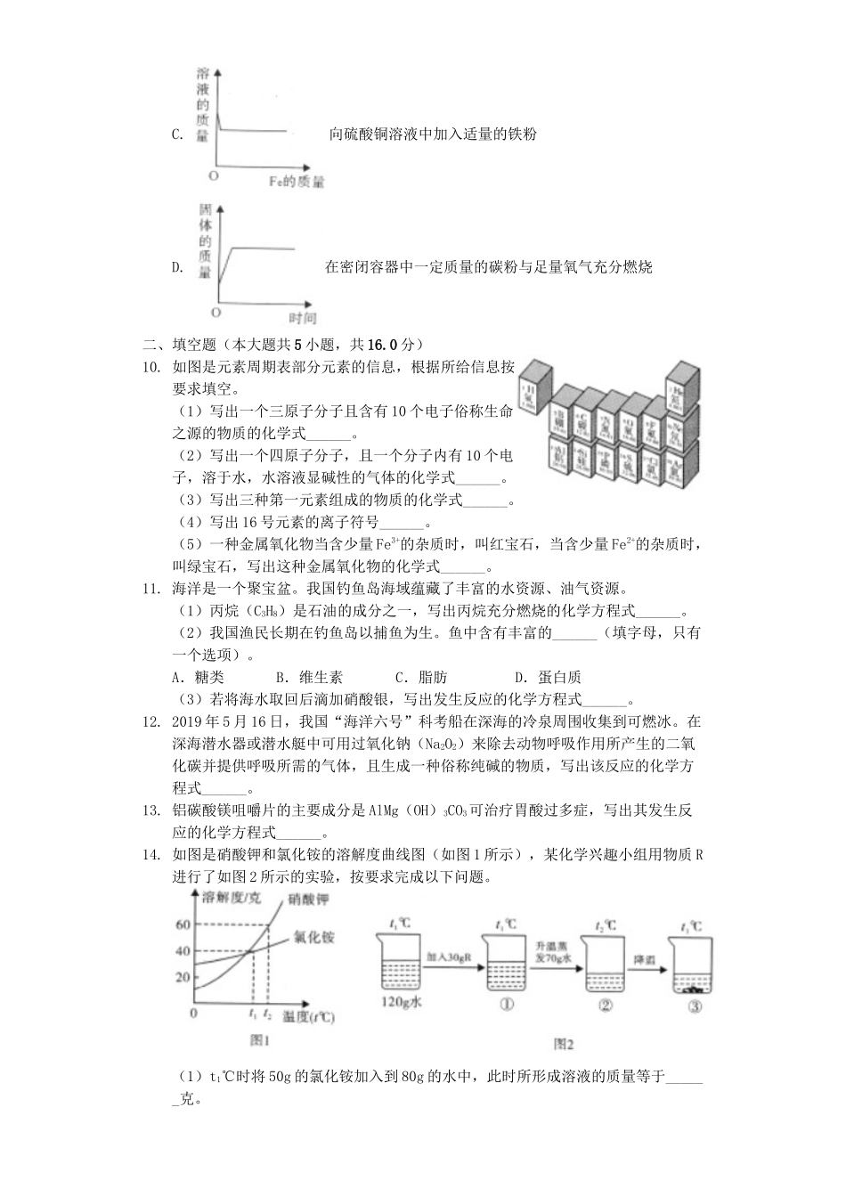 四川省凉山州2019年中考化学真题试题（含解析）_九年级下册.docx_第3页