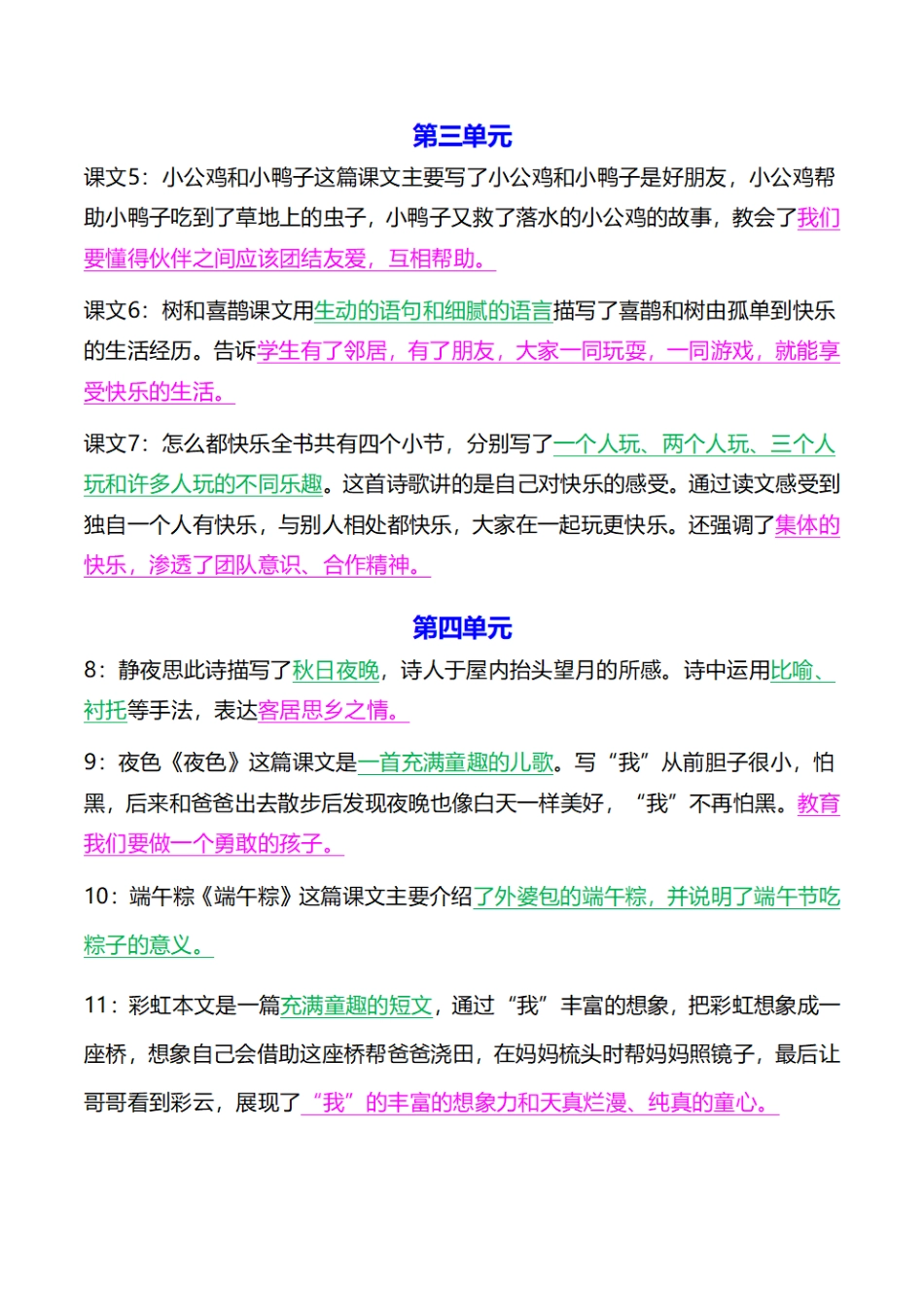 小学一年级下册1.2《中心思想背诵》一下语文.pdf_第2页