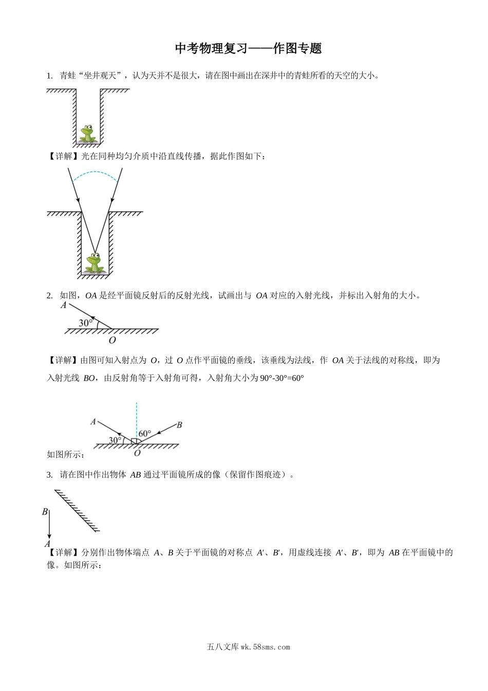 专题04 作图专题 （解析版）_九年级下册.docx_第1页