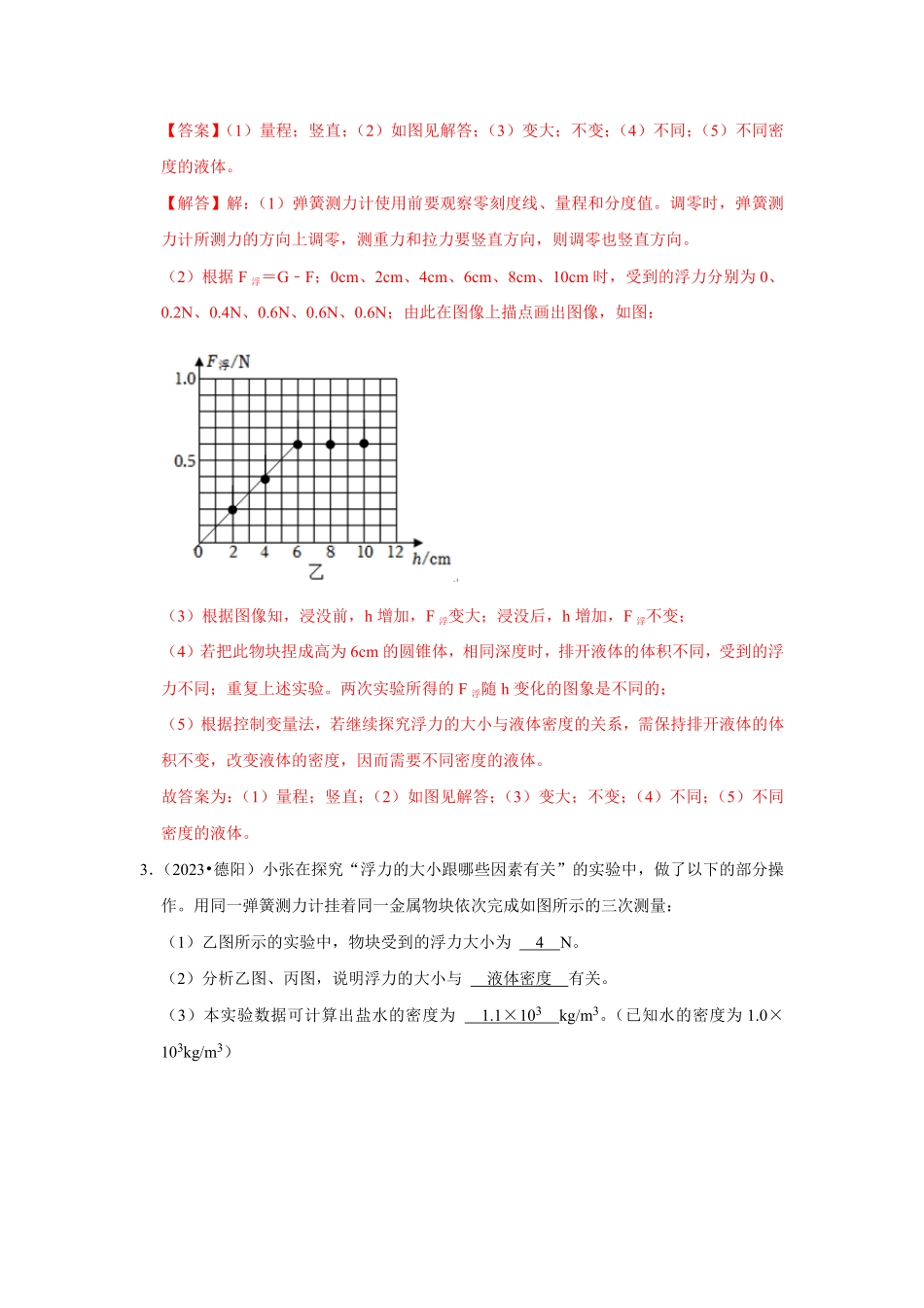 第10章  浮力（真题演练4大考点）（解析版）_九年级下册.pdf_第3页