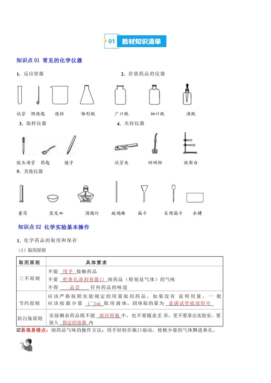 第十五讲 仪器的使用与基本实验操作-备战2024年中考化学一轮复习学·练·考（全国通用）（解析版）_九年级下册.pdf_第1页