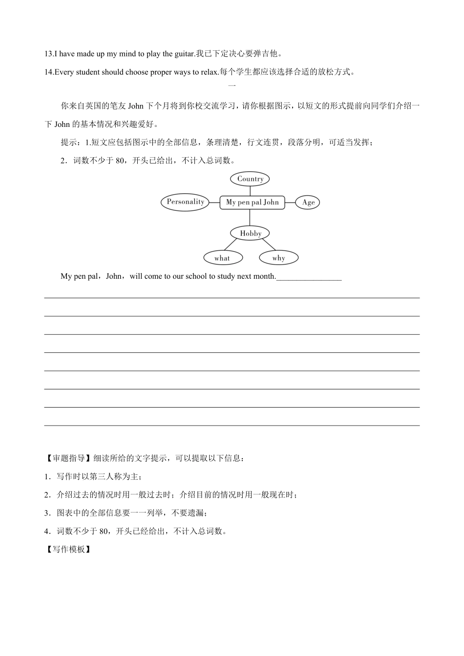 专题6.个人兴趣(词汇+句式+范文)-2024届中考英语作文复习素材（解析版）_九年级下册.pdf_第2页