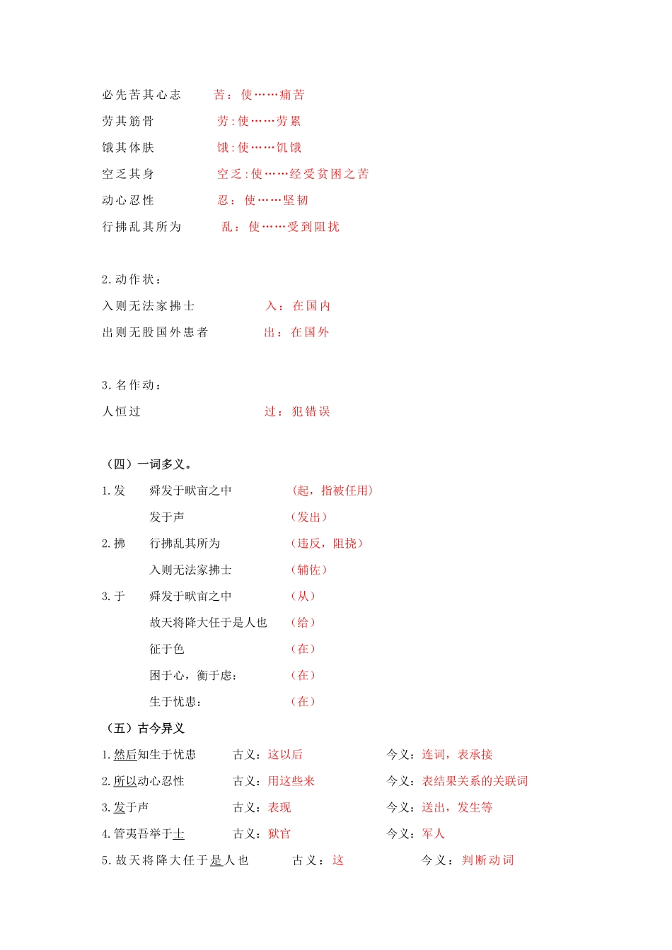 专题23 《生于忧患死于安乐》知识梳理（解析版）_九年级下册.pdf_第3页