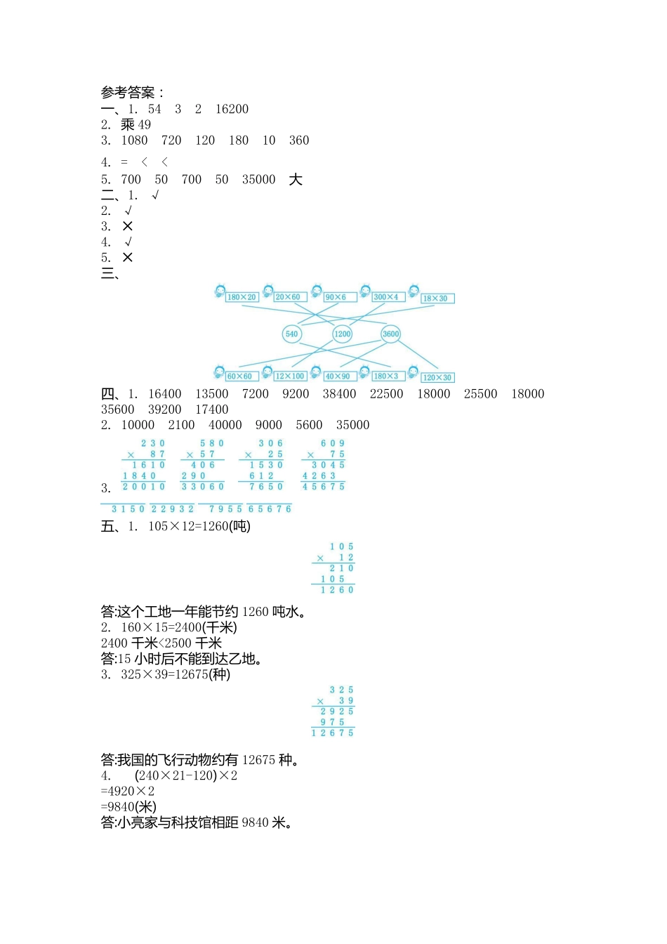 小学三年级下册三（下）青岛版数学第六单元检测.2（54制）.pdf_第3页