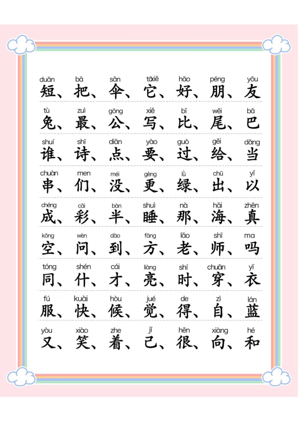 小学一年级上册一年级上册300字识字表(1).pdf_第1页