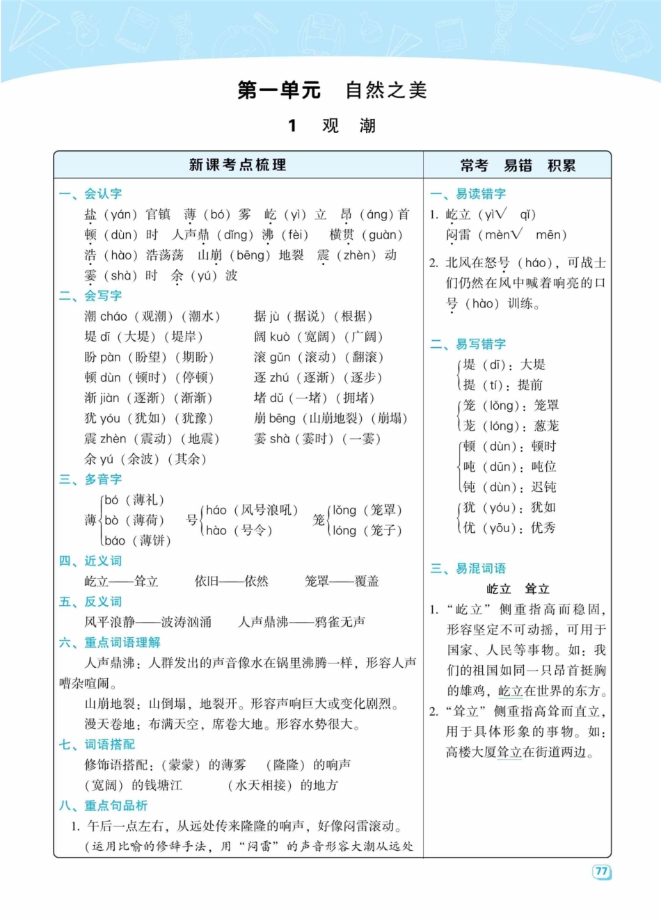 小学四年级上册四上语文 必考梳理.pdf_第1页