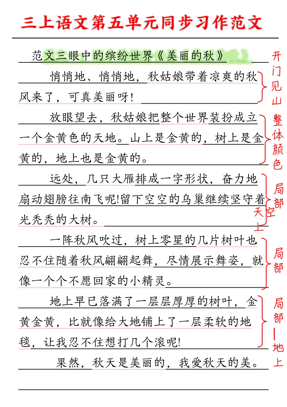 小学三年级上册11.14【第五单元同步习作范文】三上语文.pdf_第1页