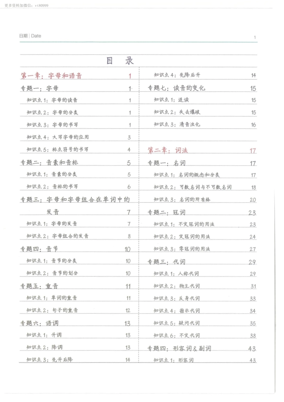 小学四年级上册英语  小学学霸笔记.pdf_第1页