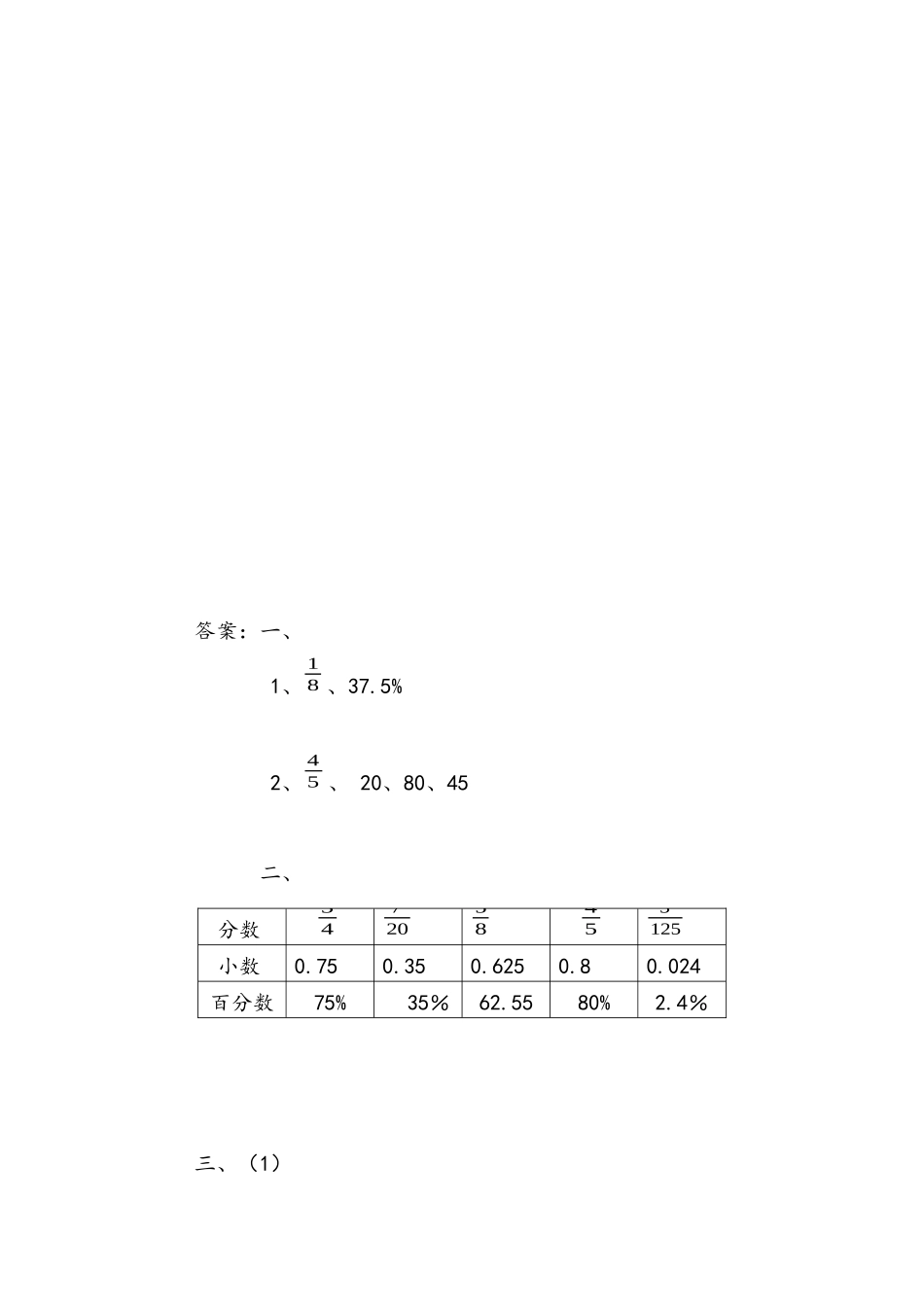 小学五年级下册2.2 小数、分数和百分数的互化.docx_第2页