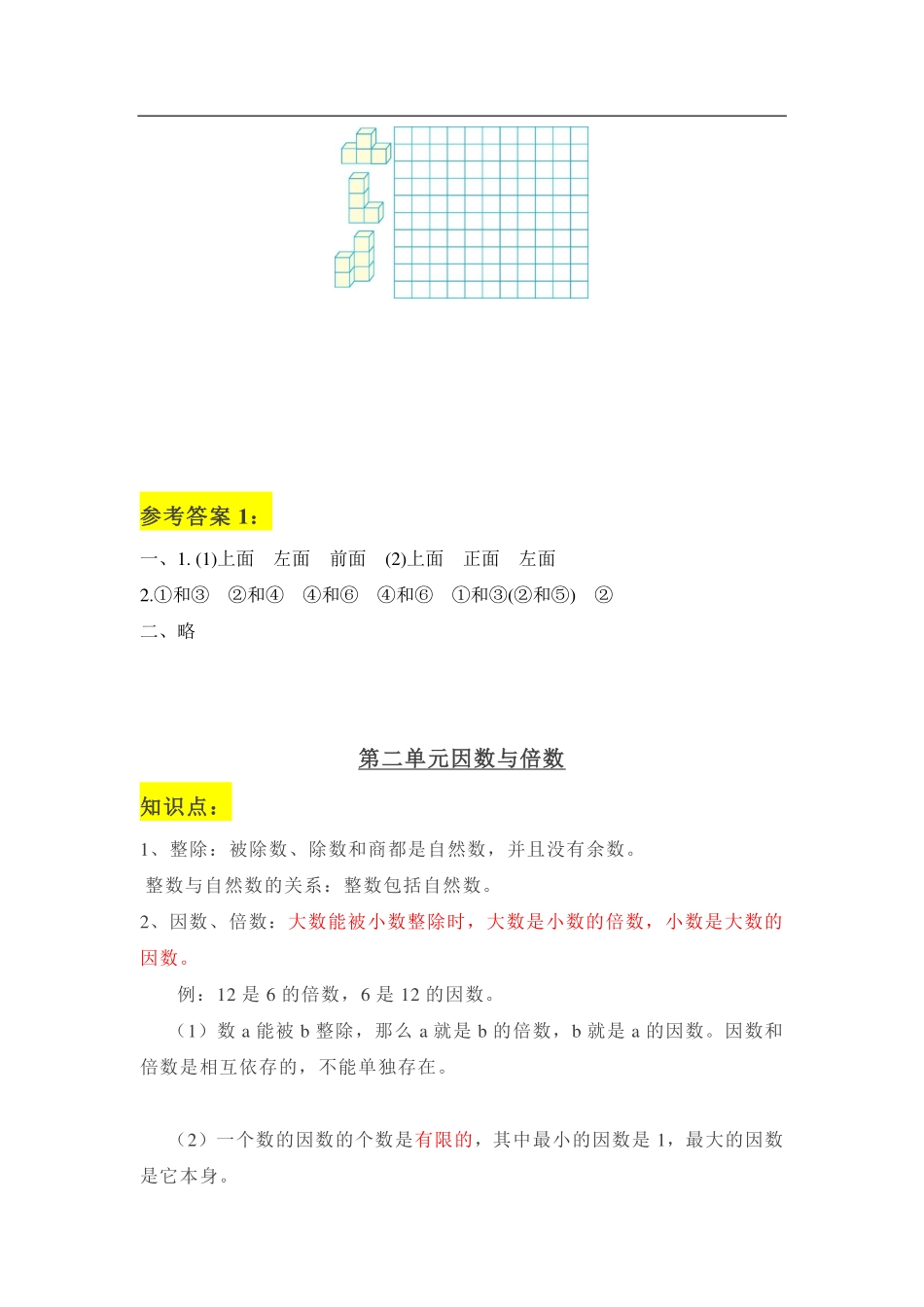 小学五年级下册五年级数学下册学霸笔记.pdf_第3页