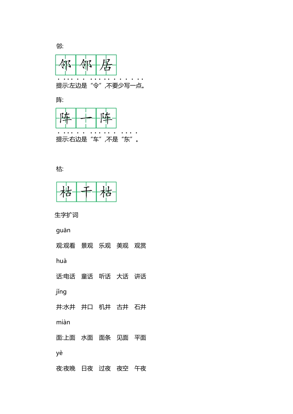 小学二年级上册二（上）语文第五单元知识重点.docx_第2页