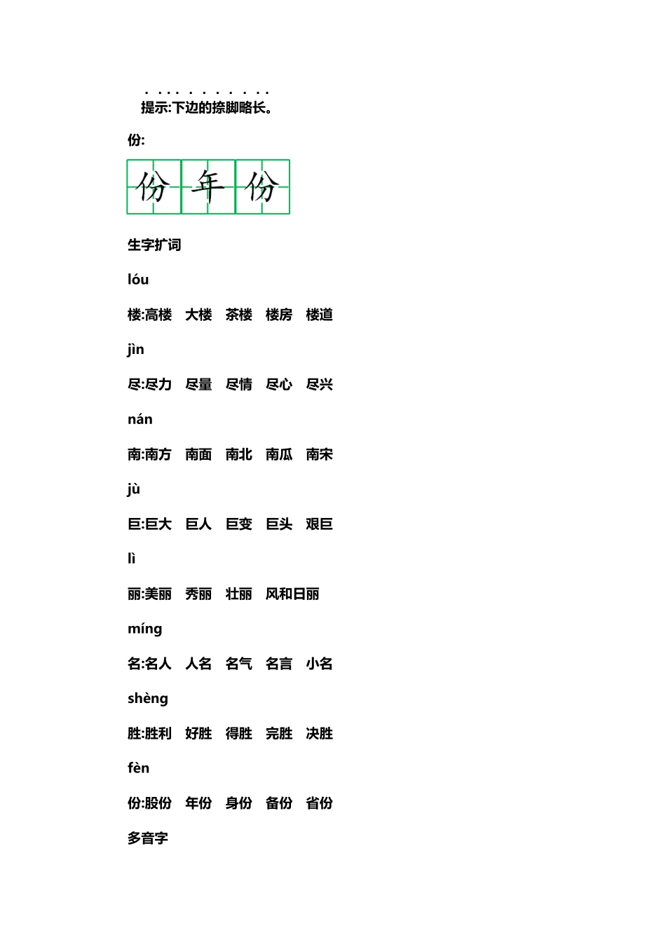 小学二年级上册二（上）语文第四单元知识重点.docx_第2页