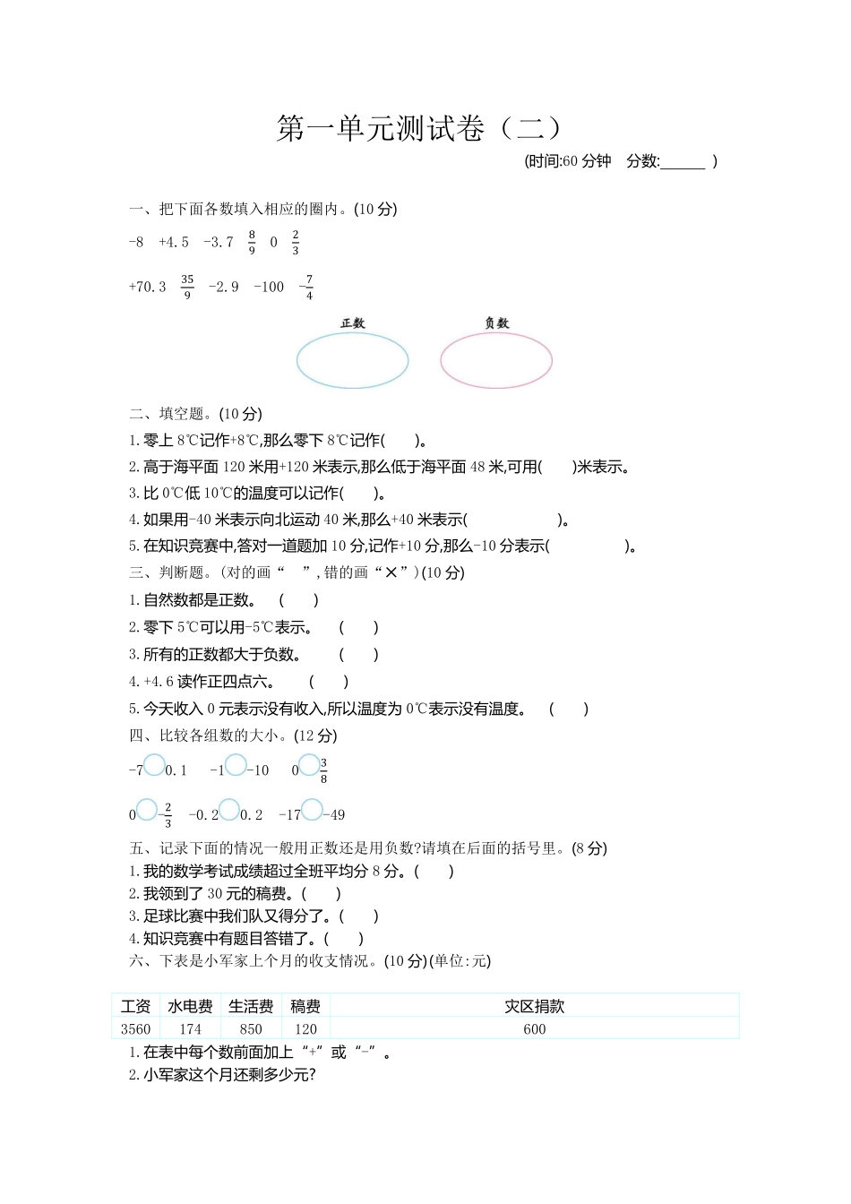 小学五年级下册五（下）青岛版数学第一单元检测.2.pdf_第1页