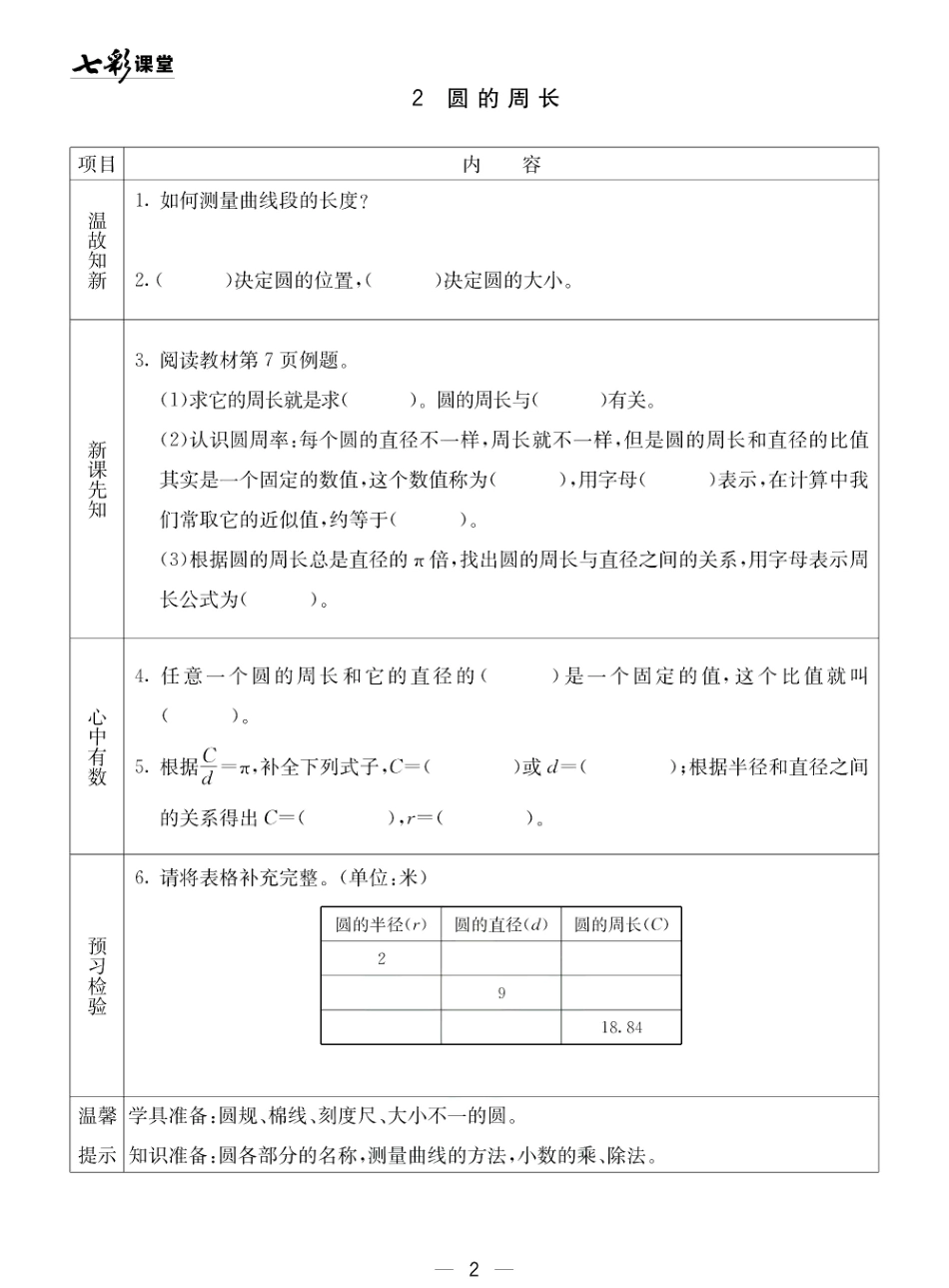 小学五年级下册青岛五四版五年级下册数学预习卡.pdf_第2页