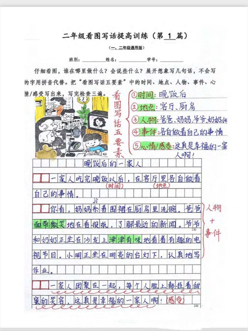 小学二年级上册二上语文看图写话30篇.pdf_第1页