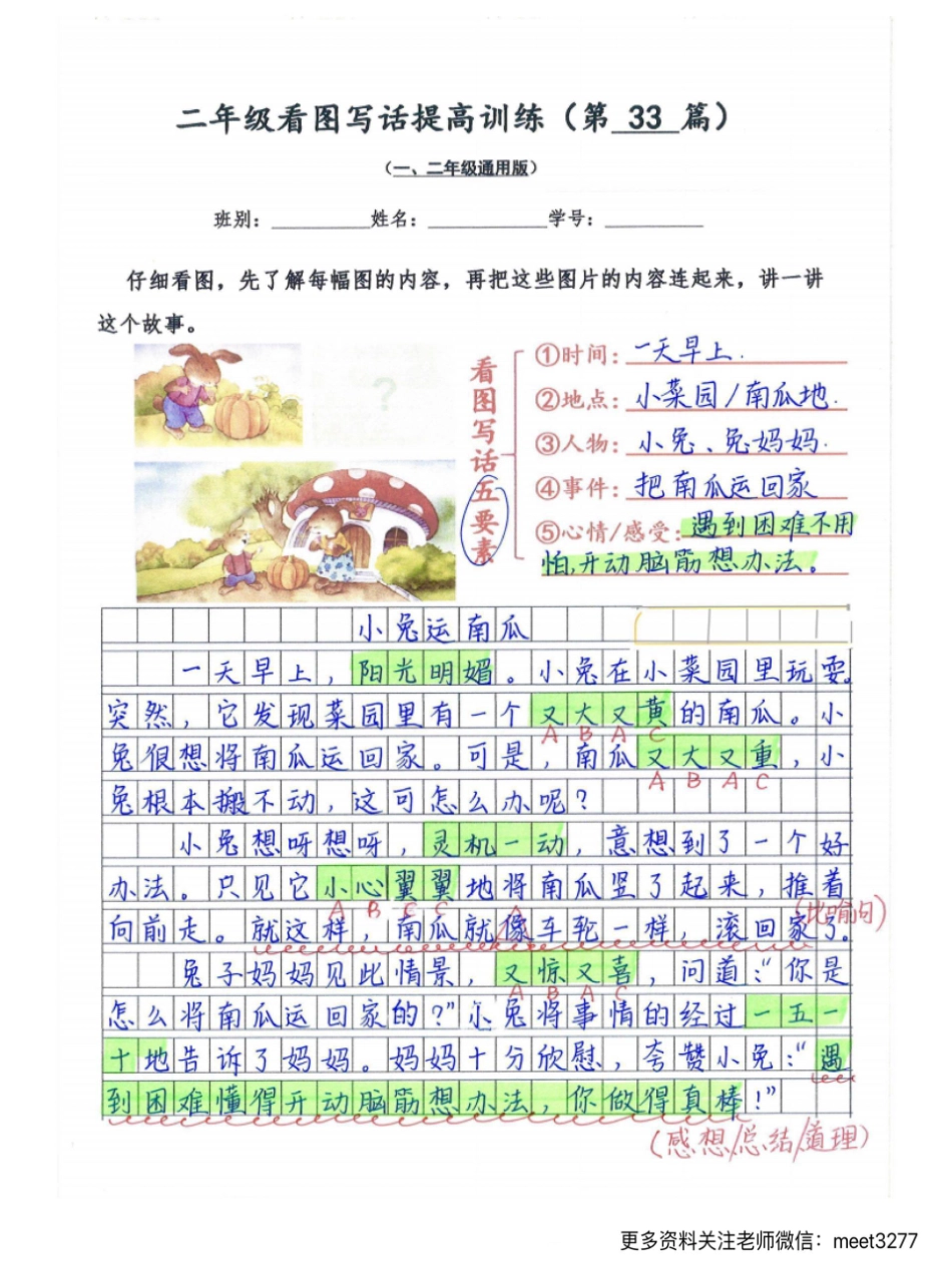 小学二年级上册二年级看图写话范文20篇.pdf_第3页