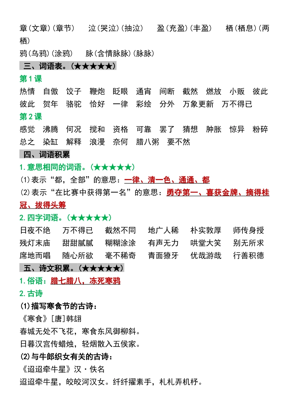 小学六年级下册六年级下册语文考点梳理.docx_第2页