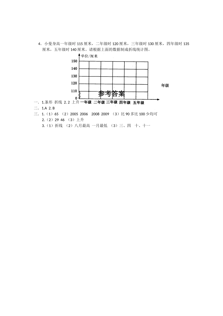 小学六年级下册通用版数学六年级下册总复习专题：统计3 含答案 4.doc_第3页