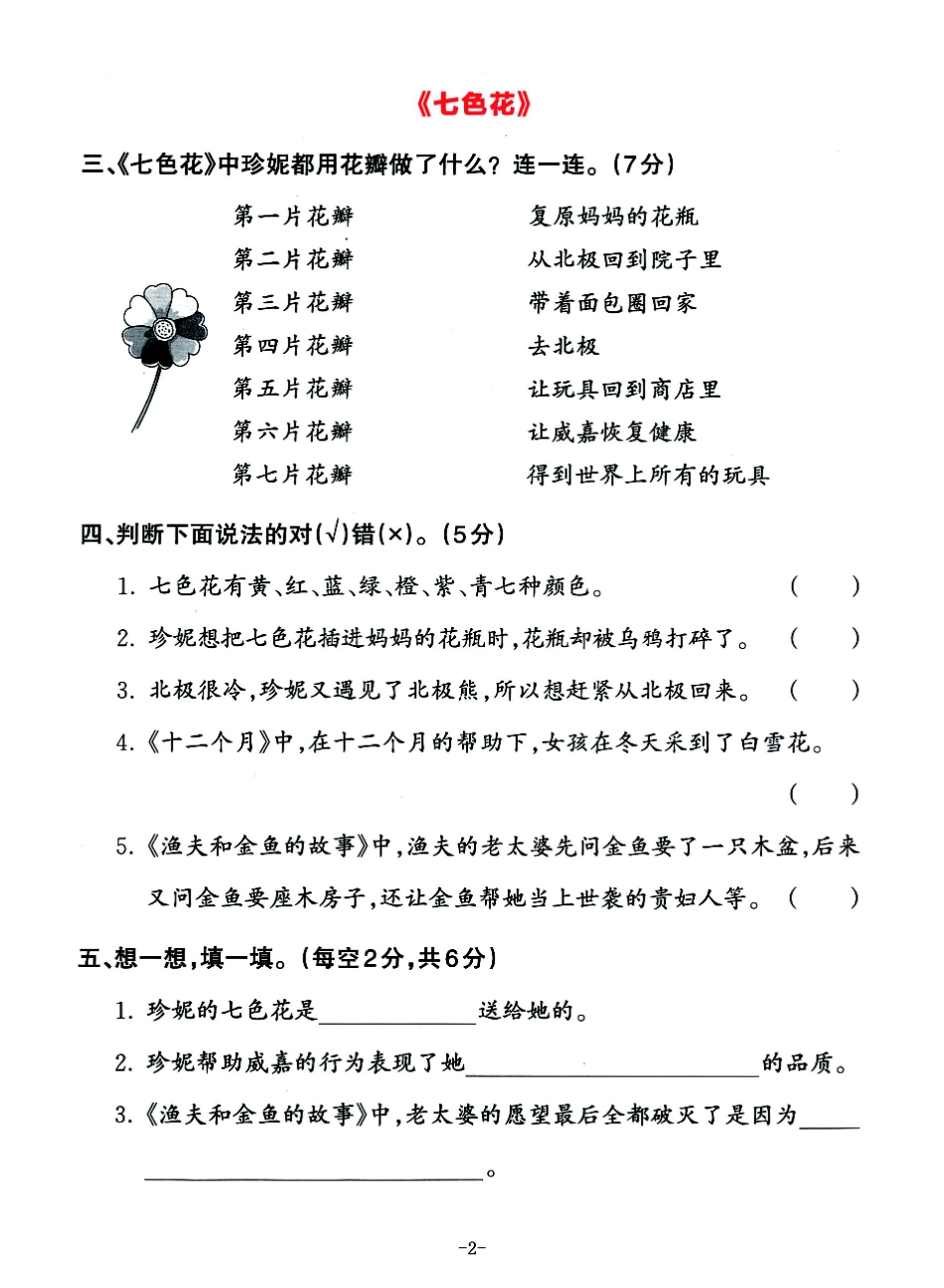 小学二年级下册2023春二年级下册语文—快乐读书吧专项拔高测试卷(1).pdf_第2页