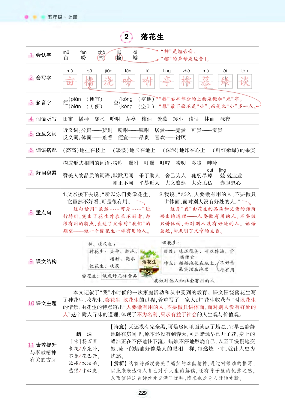 小学五年级上册❤五年级状元语文笔记（背记清单）.pdf_第2页