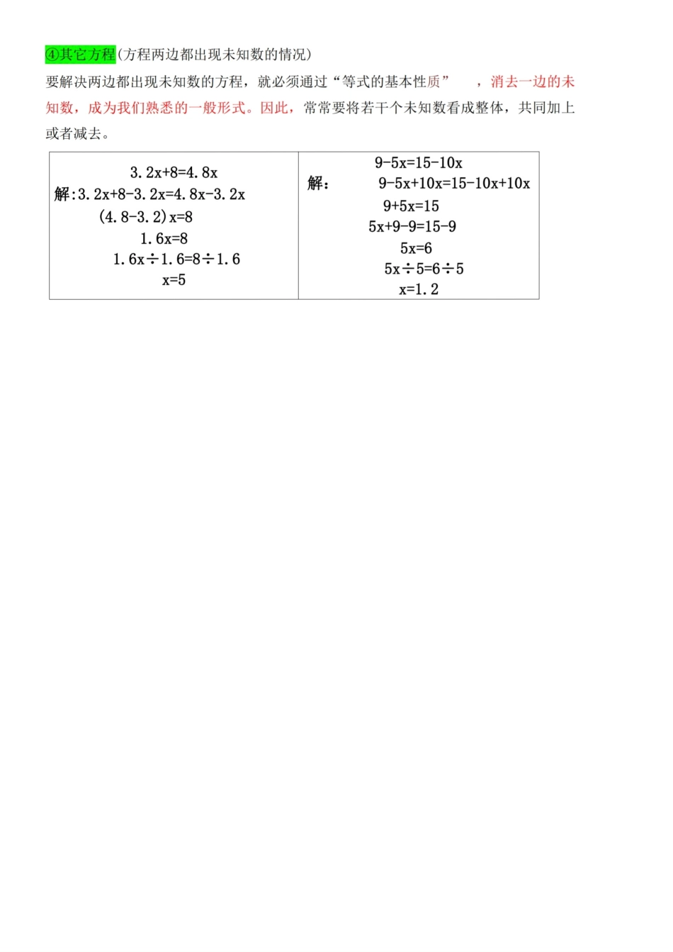 小学五年级上册五年级上册数学解方程常考知识点.pdf_第3页