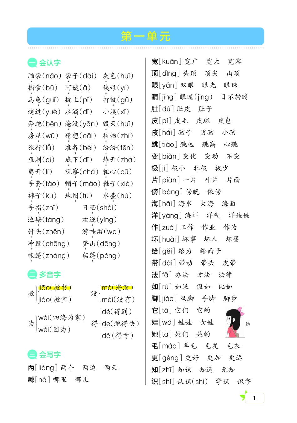 小学二年级上册二上（核心考点梳理）.pdf_第1页