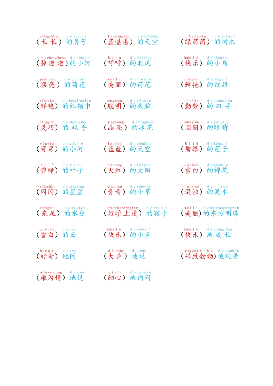 小学二年级上册形容词积累.pdf_第2页