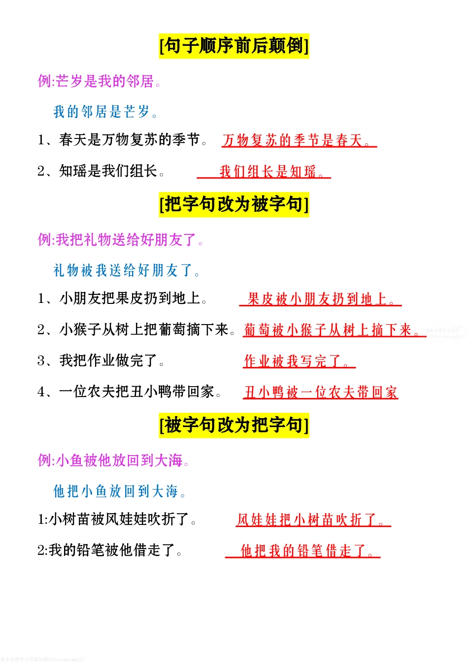 小学二年级上册二上语文：句子类型总结.pdf_第2页