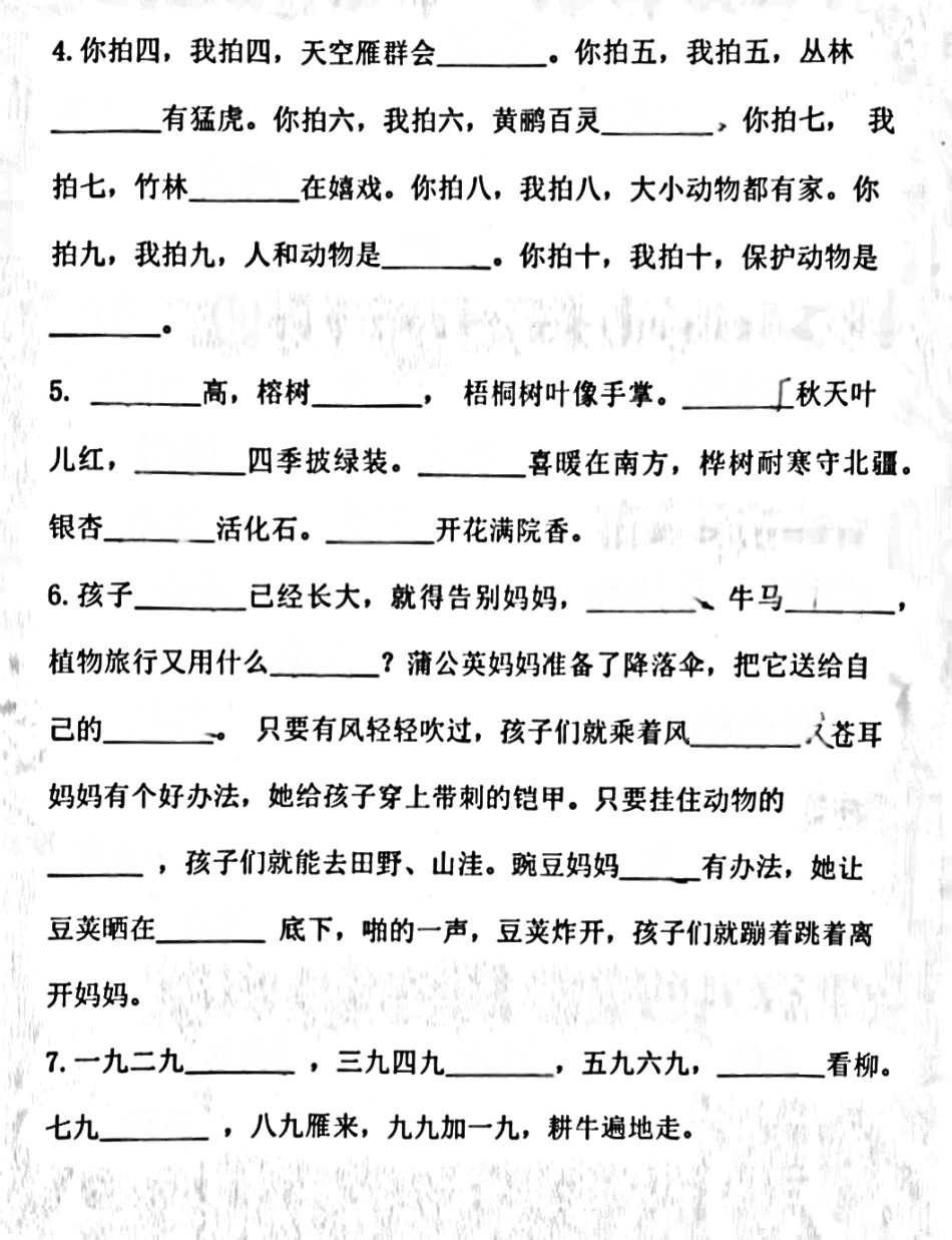 小学二年级上册二上语文期末积累运用卷(1).pdf_第3页