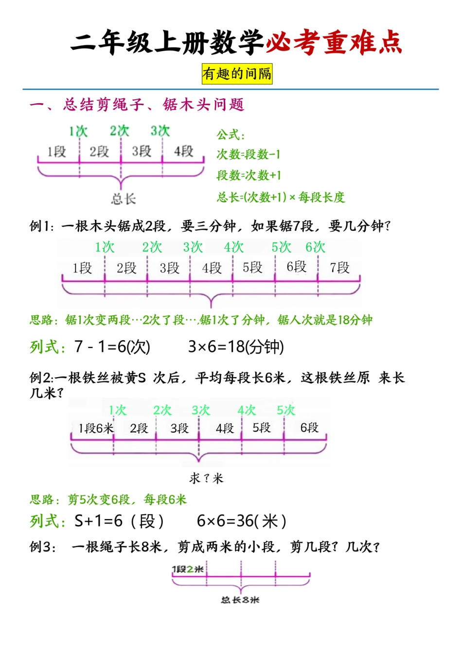 小学二年级上册11.14【必考重难点--间隔问题专项】二上数学.pdf_第1页