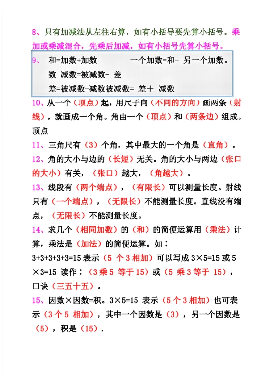 小学二年级上册7.15二年级数学上册重点概念汇总.pdf_第2页