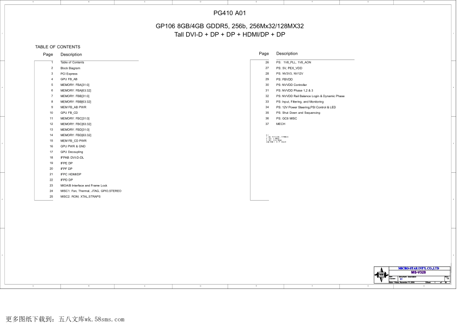 显卡电路图纸_MSI GeForce GTX 1060 V328 Rev 7.0_显卡电路图.pdf_第1页