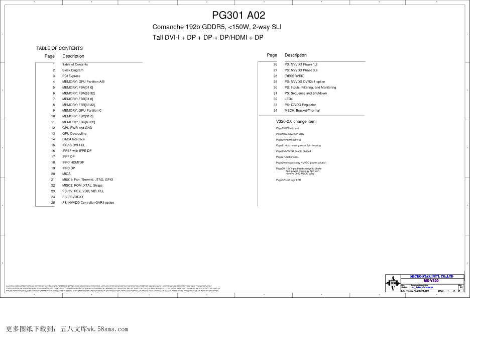 显卡电路图纸_MSI GeForce GTX 960 GAMING 2G MS-V320 Rev 2.0 Схема_显卡电路图.pdf_第1页