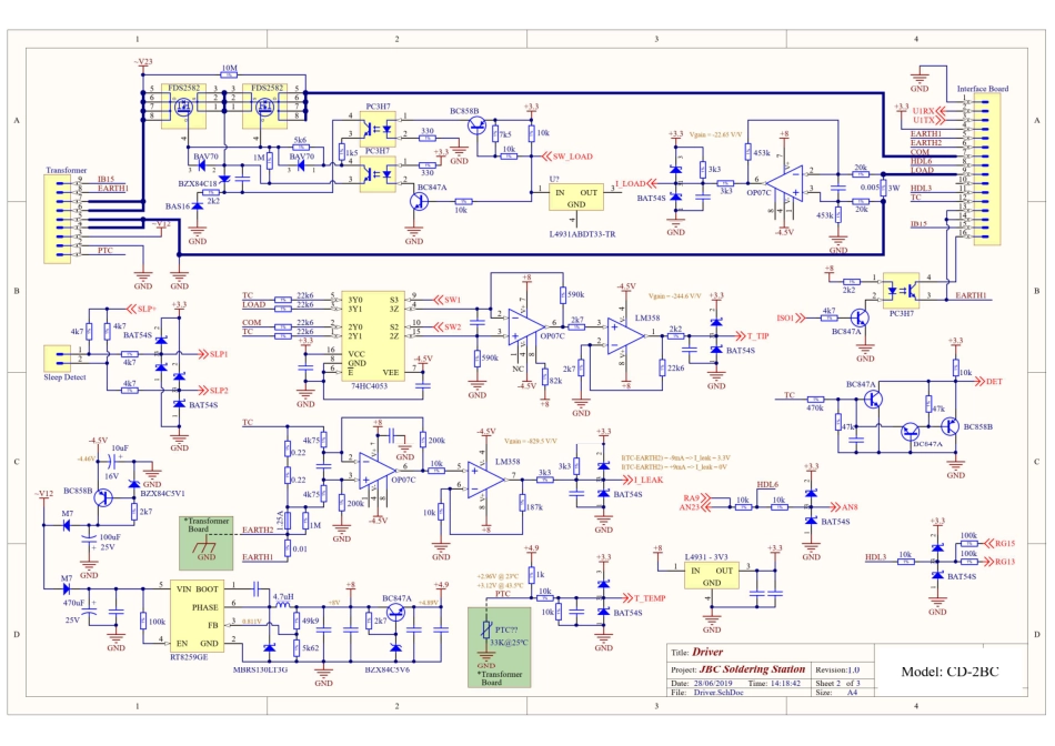 显卡电路图纸_JBC Soldering Station CD-2BC Schematic_显卡电路图.pdf_第2页