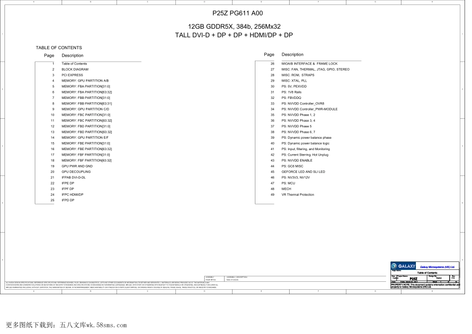 显卡电路图纸_GALAX_GeForce®_GTX_1080_Ti_P25Z_PG611_A00_Rev_V10_Схема_显卡电路图.pdf_第1页