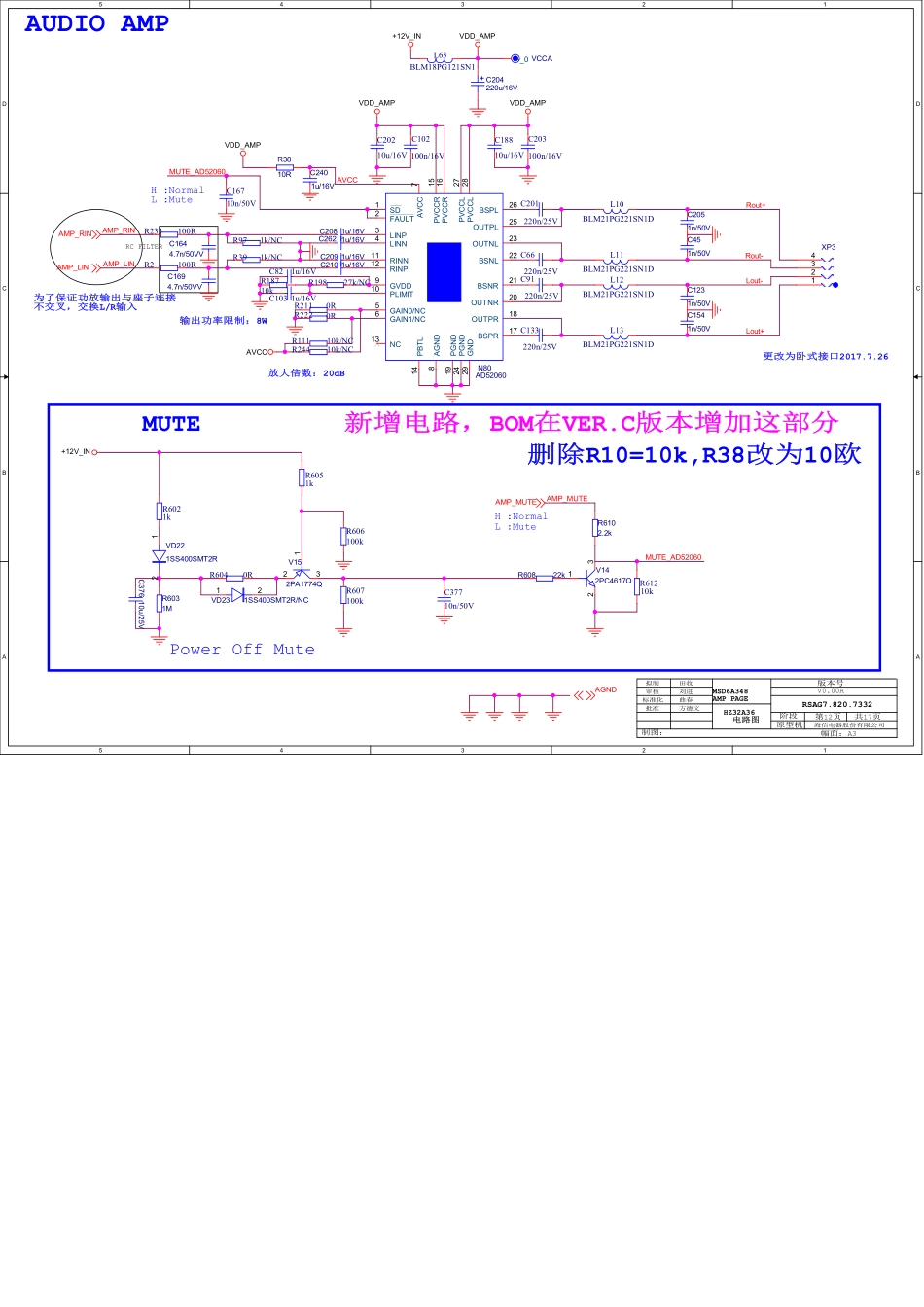 HZ32A36_ZB_7901_D _ 11. Amplify_海信液晶电视机7091主板电路原理图.pdf_第1页