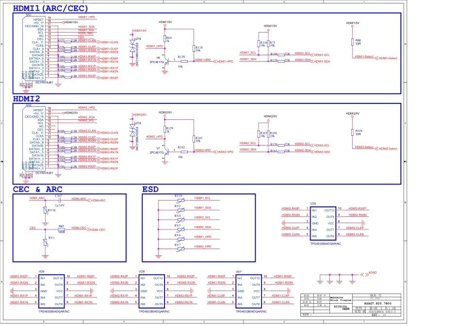 HZ32A35_ZB_8502_A _ 08. HDMI RX海信液晶电视8502主板电路原理图_B_.pdf_第1页