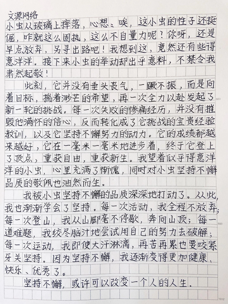 励志作文《我懂得了坚持》因为坚持不懈，我逐渐变得更加健康快乐、优秀了。坚持不懈，或许可以改变一个人的人生励志.pdf_第2页