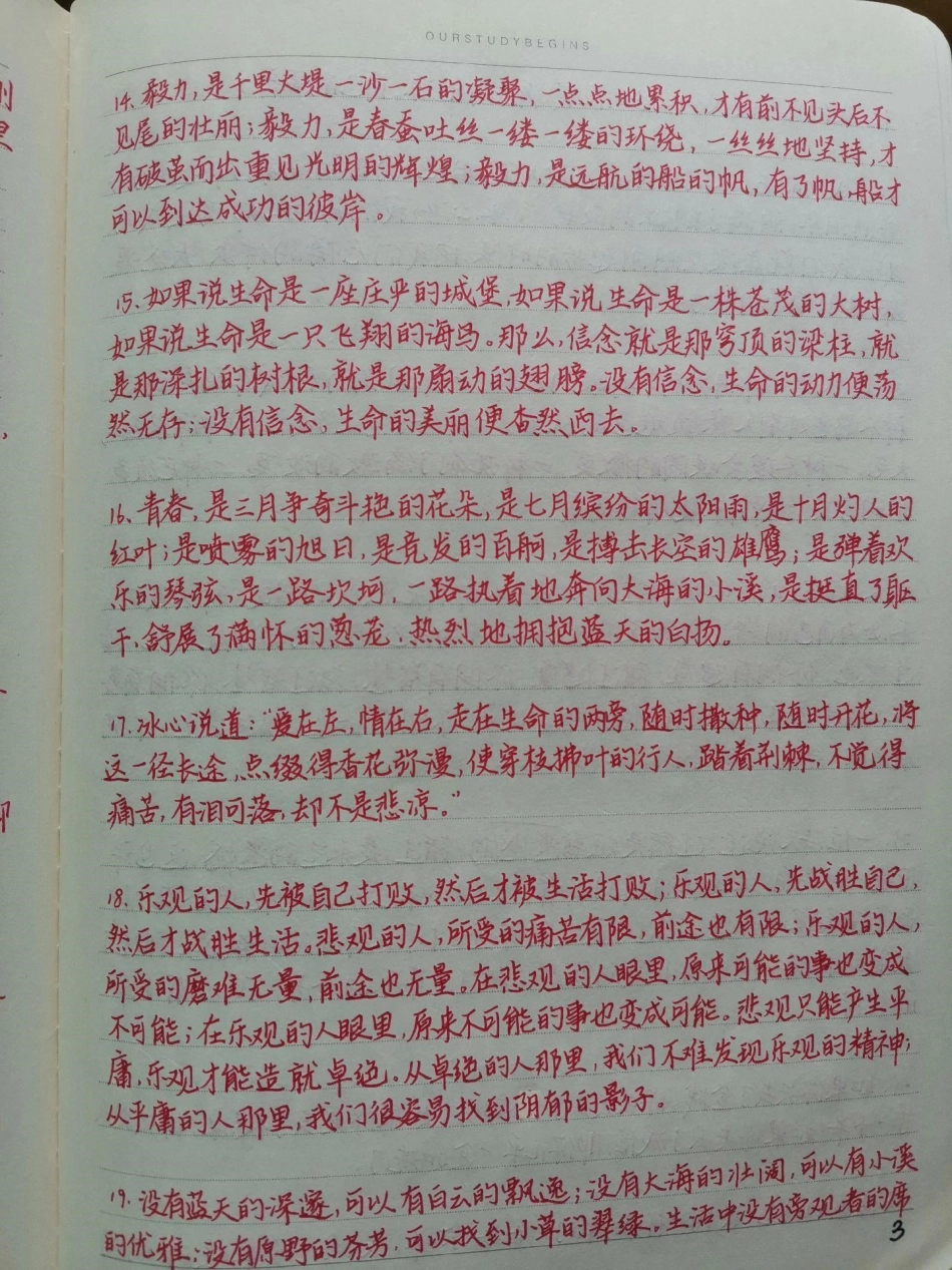 满分作文经典开头50条，每天积累作文素材，作文何愁不能拿高分作文素材 作文 手写笔记.pdf_第3页