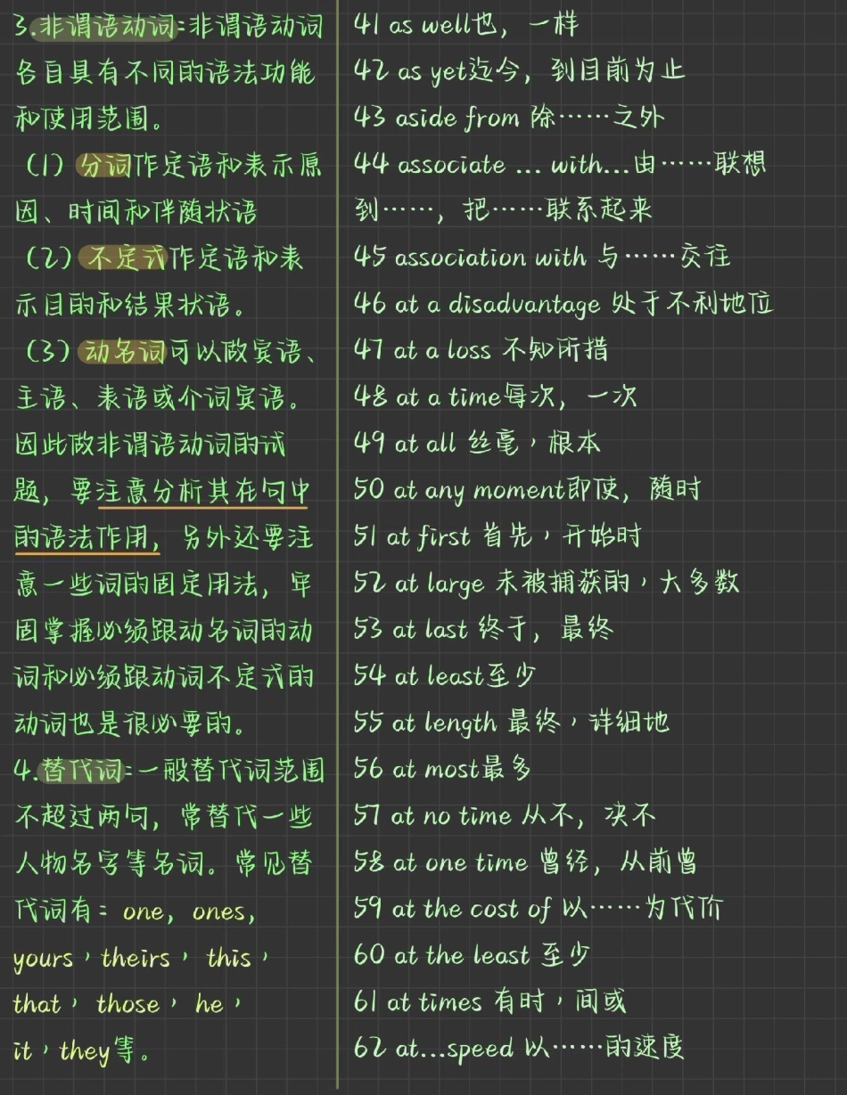 完形填空常考的一些重点词汇以及做题技巧，英语不好就多看几遍，只有坚持不懈的努力才会进步得更快，你该努力啦完形填空 英语 手写笔记.pdf_第3页